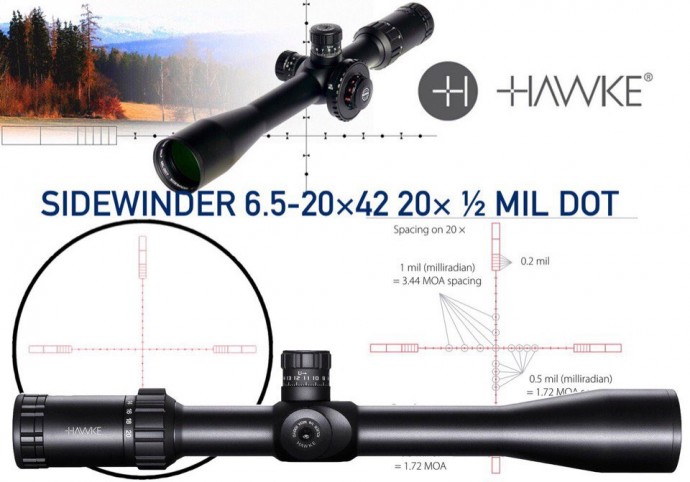 Hawke Sidewinder Tactical 6.5-20х42